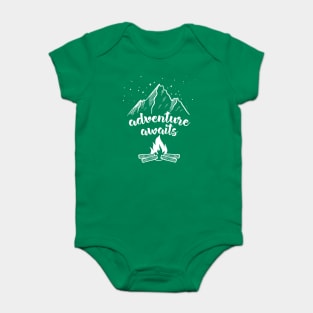 Adventure Awaits - Hiking/Outdoors Lover Design Baby Bodysuit